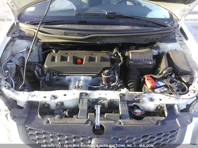 2HGFG3B10CH545887 - 2012 HONDA CIVIC EXL WHITE photo 10