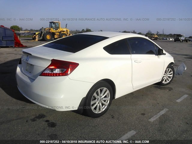 2HGFG3B10CH545887 - 2012 HONDA CIVIC EXL WHITE photo 4
