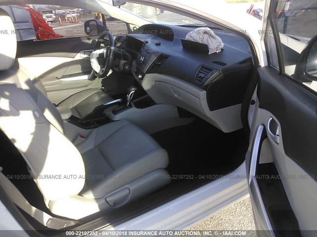 2HGFG3B10CH545887 - 2012 HONDA CIVIC EXL WHITE photo 5