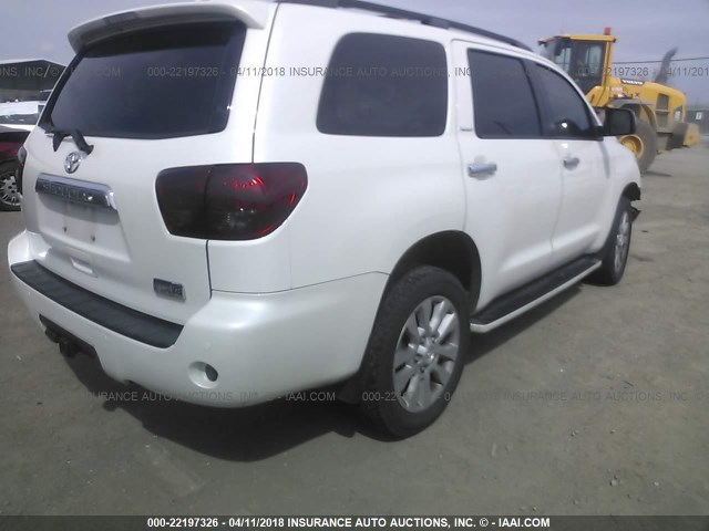 5TDDY5G13GS139617 - 2016 TOYOTA SEQUOIA PLATINUM WHITE photo 4