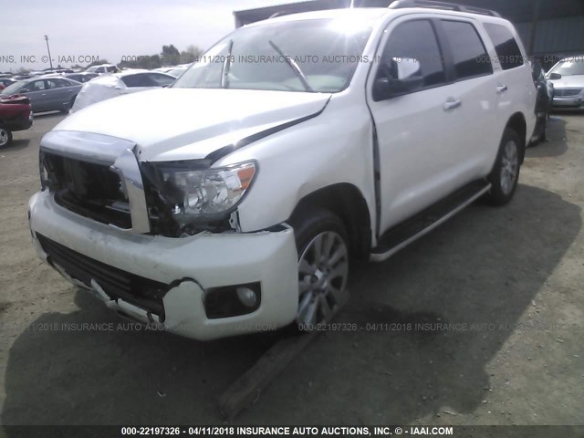 5TDDY5G13GS139617 - 2016 TOYOTA SEQUOIA PLATINUM WHITE photo 6