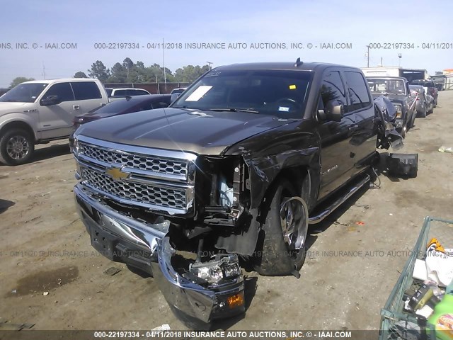 3GCPCRECXFG102116 - 2015 CHEVROLET SILVERADO C1500 LT GRAY photo 2