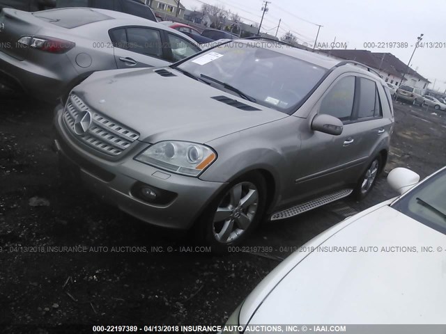 4JGBB75E96A006295 - 2006 MERCEDES-BENZ ML 500 GRAY photo 2