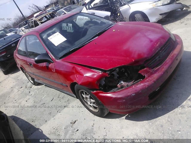 1HGEJ7221WL007817 - 1998 HONDA CIVIC HX RED photo 1