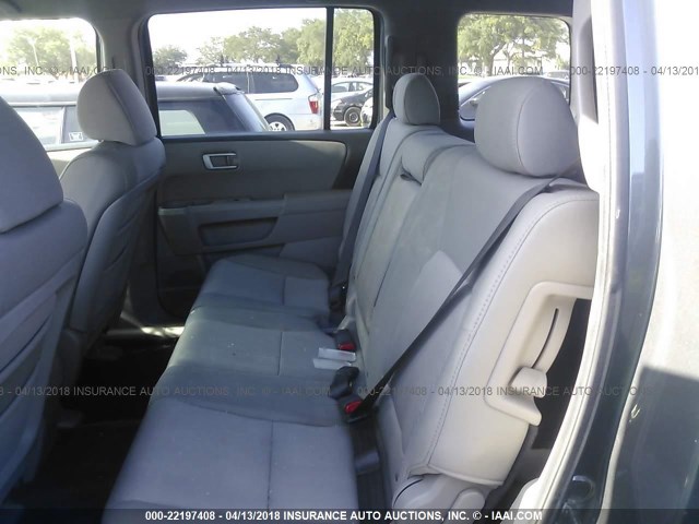 5FNYF3H47BB030949 - 2011 HONDA PILOT EX GRAY photo 8