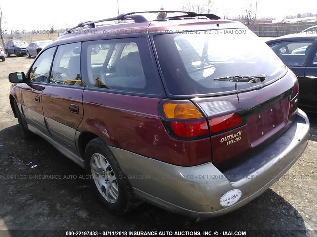 4S3BH895337642626 - 2003 SUBARU LEGACY OUTBACK H6 3.0 SPECIAL MAROON photo 3