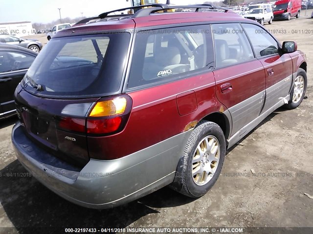 4S3BH895337642626 - 2003 SUBARU LEGACY OUTBACK H6 3.0 SPECIAL MAROON photo 4