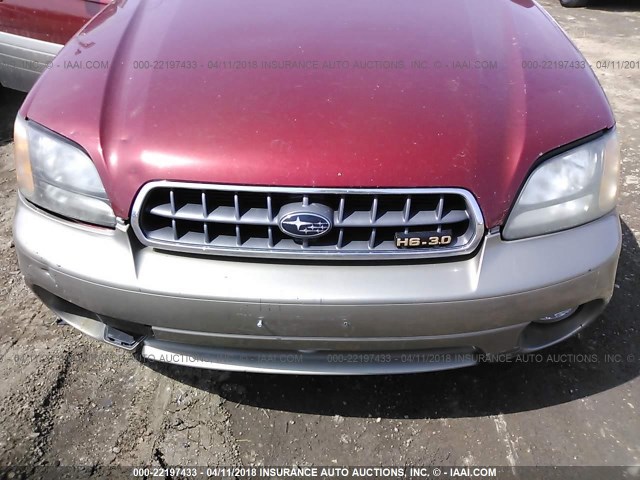 4S3BH895337642626 - 2003 SUBARU LEGACY OUTBACK H6 3.0 SPECIAL MAROON photo 6