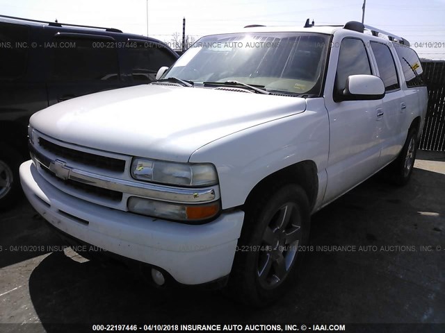 1GNFK16U76J155465 - 2006 CHEVROLET SUBURBAN K1500 WHITE photo 2