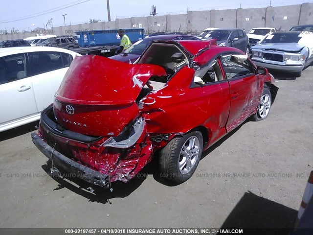 4T1CE30P88U763753 - 2008 TOYOTA CAMRY SOLARA SE/SLE/SPORT RED photo 4