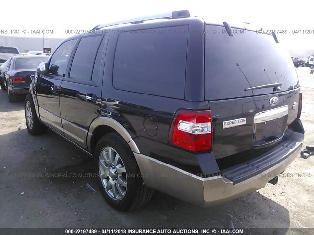 1FMJU1H59DEF14707 - 2013 FORD EXPEDITION XLT/KING RANCH Dark Brown photo 3