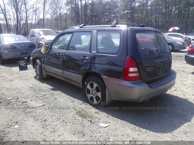 JF1SG65684H735844 - 2004 SUBARU FORESTER 2.5XS BLACK photo 3