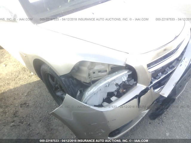 1G1ZH57B48F236141 - 2008 CHEVROLET MALIBU 1LT 金色 照片 6