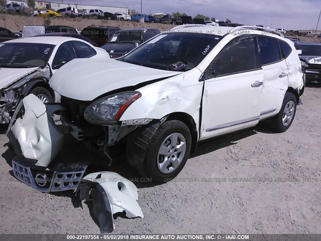 JN8AS5MVXEW709304 - 2014 NISSAN ROGUE SELECT S WHITE photo 2