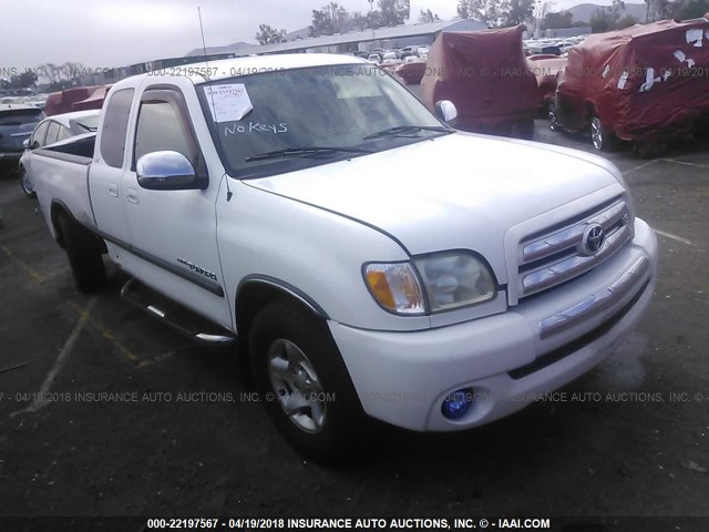 5TBRT34183S378273 - 2003 TOYOTA TUNDRA ACCESS CAB SR5 WHITE photo 1