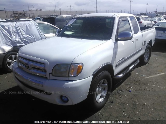 5TBRT34183S378273 - 2003 TOYOTA TUNDRA ACCESS CAB SR5 WHITE photo 2