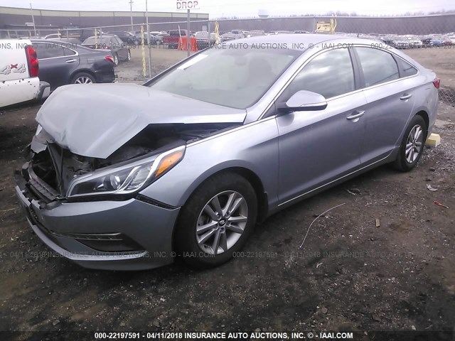 5NPE24AAXFH157206 - 2015 HYUNDAI SONATA ECO SILVER photo 2