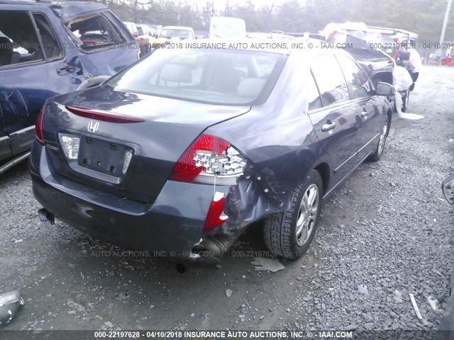 1HGCM56777A192381 - 2007 HONDA ACCORD EX GRAY photo 4