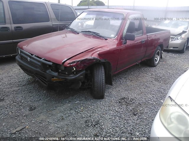 4TARN81A2RZ241304 - 1994 TOYOTA PICKUP 1/2 TON SHORT WHEELBASE STB MAROON photo 2