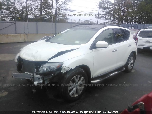 JN8AZ1MW7CW212396 - 2012 NISSAN MURANO S/SL/LE WHITE photo 6