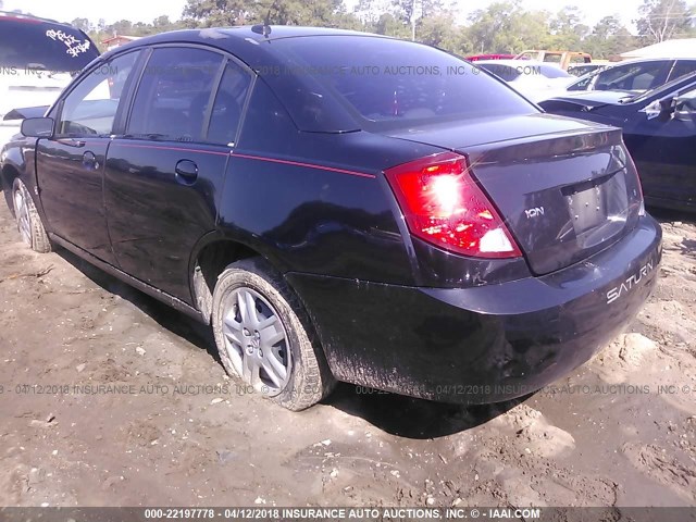 1G8AJ55F36Z188958 - 2006 SATURN ION LEVEL 2 BLACK photo 3