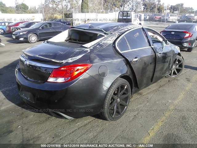 2G4GV5GV4C9129332 - 2012 BUICK REGAL GS GRAY photo 4