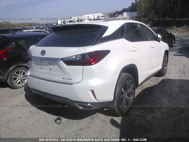 2T2ZZMCA4HC074589 - 2017 LEXUS RX 350/BASE/F SPORT WHITE photo 4