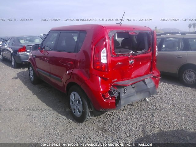 KNDJT2A55D7623936 - 2013 KIA SOUL RED photo 3