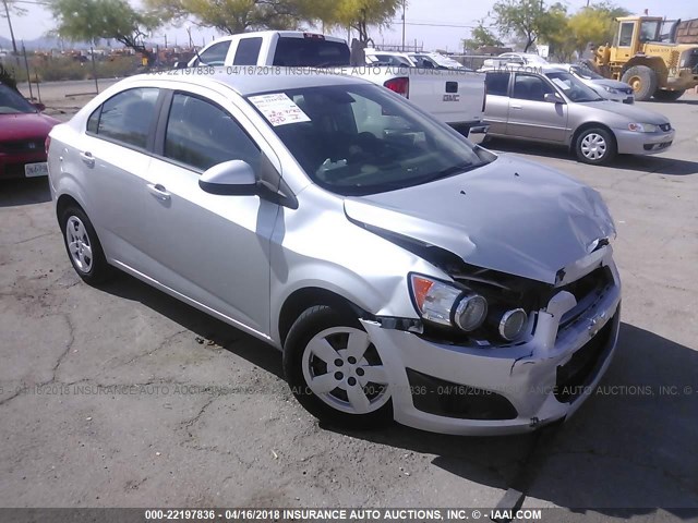 1G1JA5SH8D4200908 - 2013 CHEVROLET SONIC LS SILVER photo 1