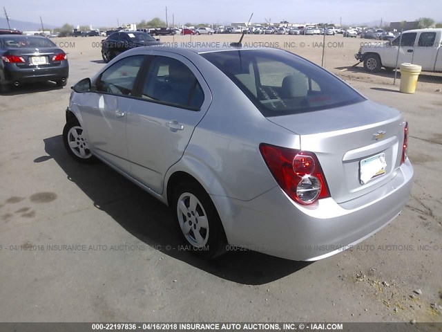 1G1JA5SH8D4200908 - 2013 CHEVROLET SONIC LS SILVER photo 3