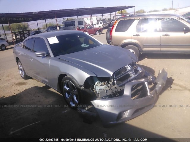 2C3CDXHGXDH583968 - 2013 DODGE CHARGER SXT SILVER photo 1