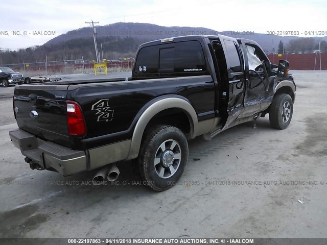 1FT7W2BT0DEA89464 - 2013 FORD F250 SUPER DUTY BLACK photo 4