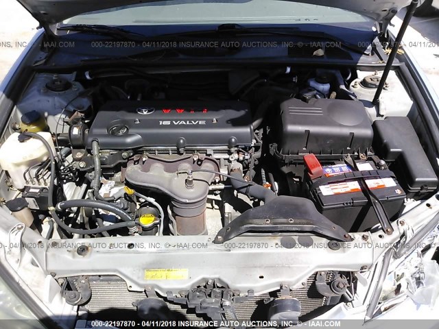 4T1BE30K55U972203 - 2005 TOYOTA CAMRY LE/XLE/SE SILVER photo 10