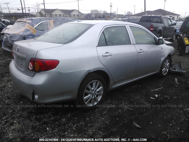 1NXBU4EE2AZ254100 - 2010 TOYOTA COROLLA S/LE/XLE SILVER photo 4