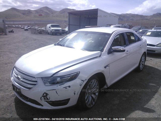 1FAHP2F80FG152146 - 2015 FORD TAURUS LIMITED WHITE photo 2