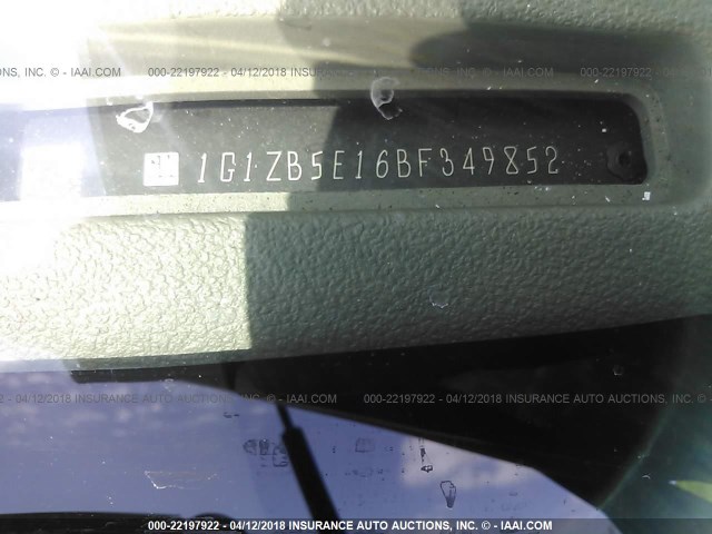 1G1ZB5E16BF349852 - 2011 CHEVROLET MALIBU LS BLACK photo 9