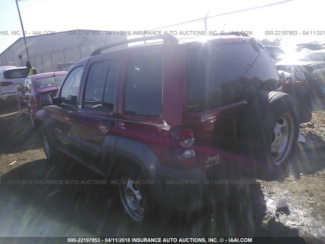 1J4GL48K57W675976 - 2007 JEEP LIBERTY SPORT RED photo 3