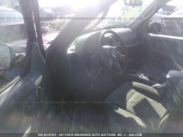 1J4GL48K57W675976 - 2007 JEEP LIBERTY SPORT 红色 照片 5