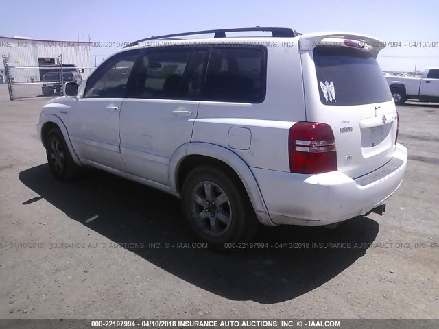 JTEGF21A120033605 - 2002 TOYOTA HIGHLANDER LIMITED WHITE photo 3