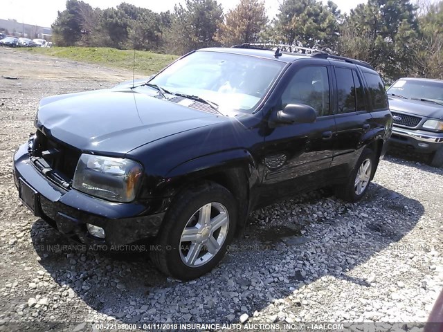 1GNDT13SX72221042 - 2007 CHEVROLET TRAILBLAZER LS/LT BLACK photo 2