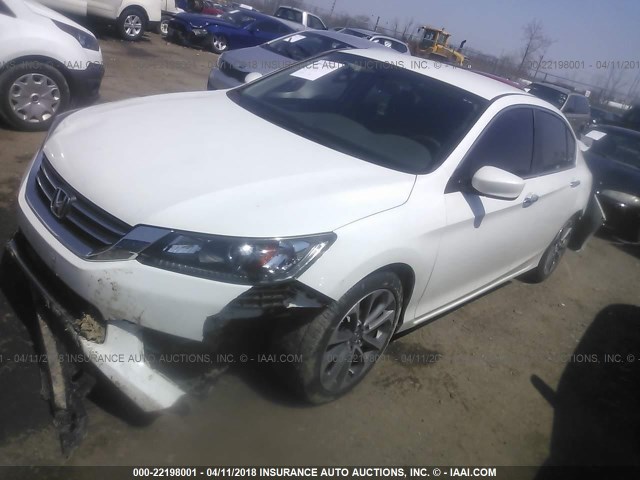 1HGCR2F56DA024239 - 2013 HONDA ACCORD SPORT WHITE photo 2