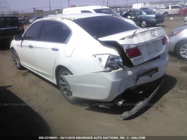 1HGCR2F56DA024239 - 2013 HONDA ACCORD SPORT WHITE photo 3