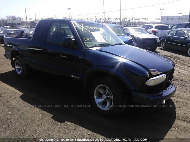 1GCCS19H238212104 - 2003 CHEVROLET S TRUCK S10 BLUE photo 1