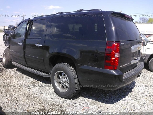 1GNSKJE78DR112147 - 2013 CHEVROLET SUBURBAN K1500 LT BLACK photo 3