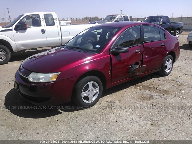 1G8AG52F34Z180875 - 2004 SATURN ION LEVEL 1 RED photo 2