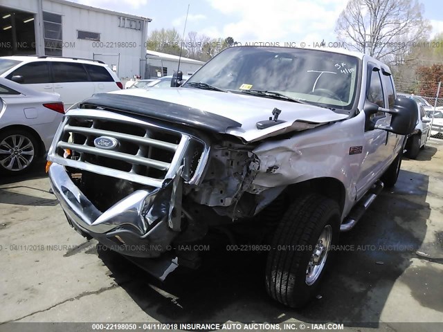 1FTSW30S51EB63970 - 2001 FORD F350 SRW SUPER DUTY SILVER photo 2