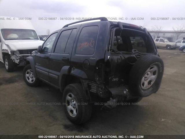 1J4GL48K22W144324 - 2002 JEEP LIBERTY SPORT 黑色 照片 3