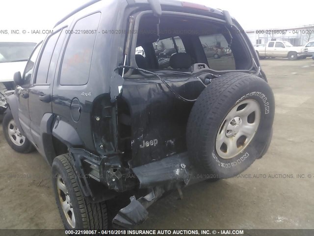 1J4GL48K22W144324 - 2002 JEEP LIBERTY SPORT 黑色 照片 6