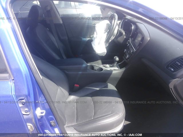 5XXGR4A60EG322934 - 2014 KIA OPTIMA SX BLUE photo 5