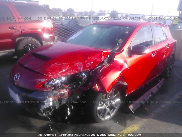 JM1BL1L42D1735826 - 2013 MAZDA SPEED 3 RED photo 2